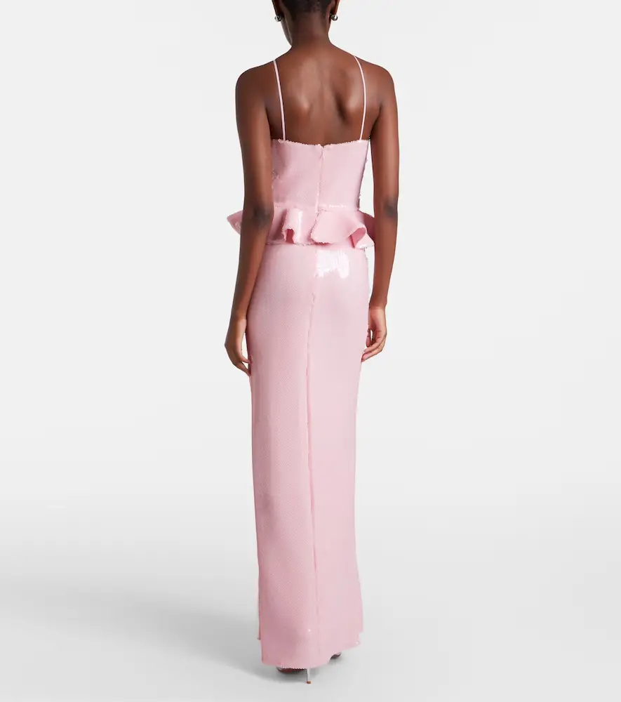 Rodarte Floral-appliqué sequined peplum gown | Thumbnail 4 Rodarte Floral-appliqué sequined peplum gown | Thumbnail 4