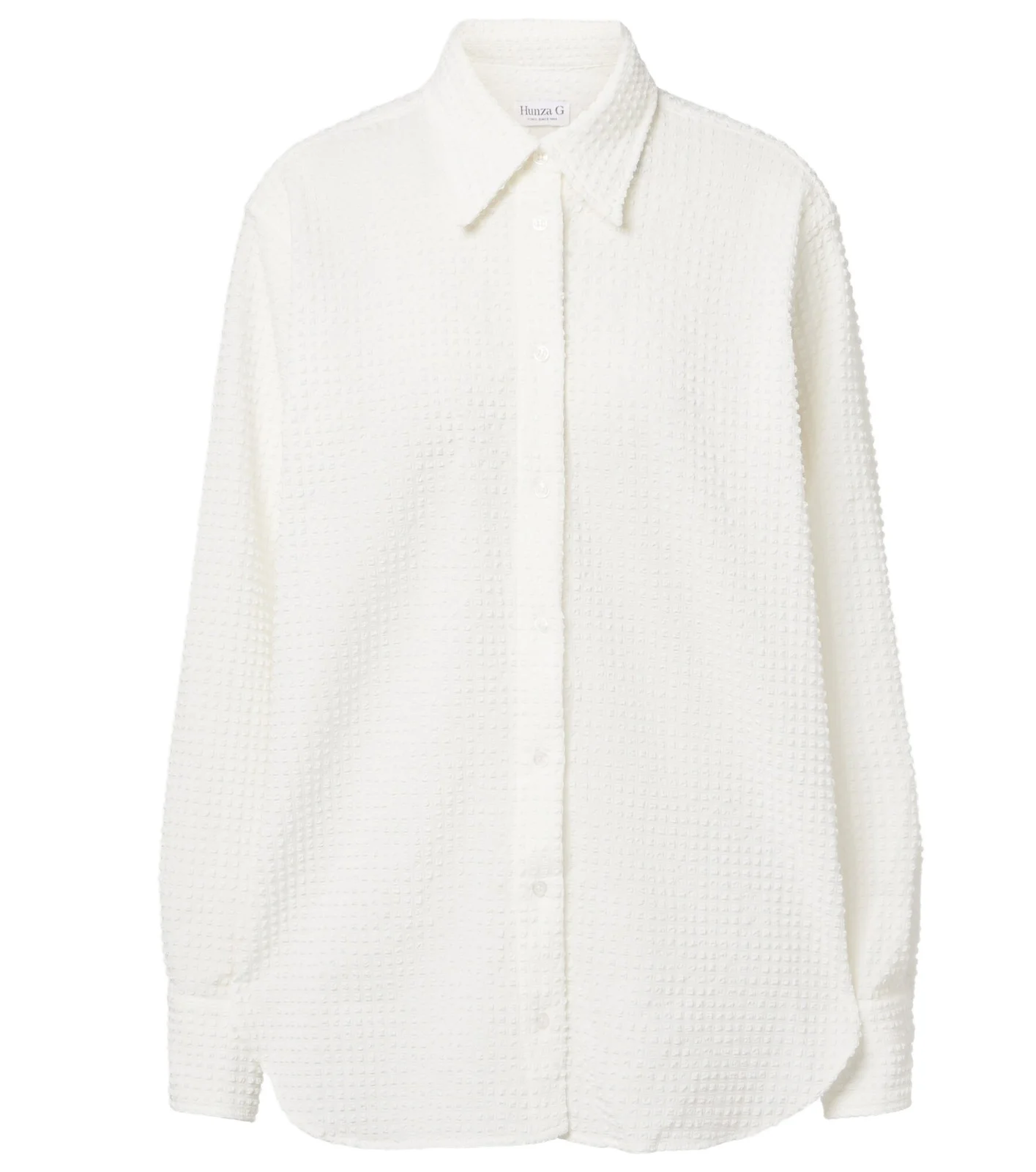 Hunza G Resort oversized seersucker shirt