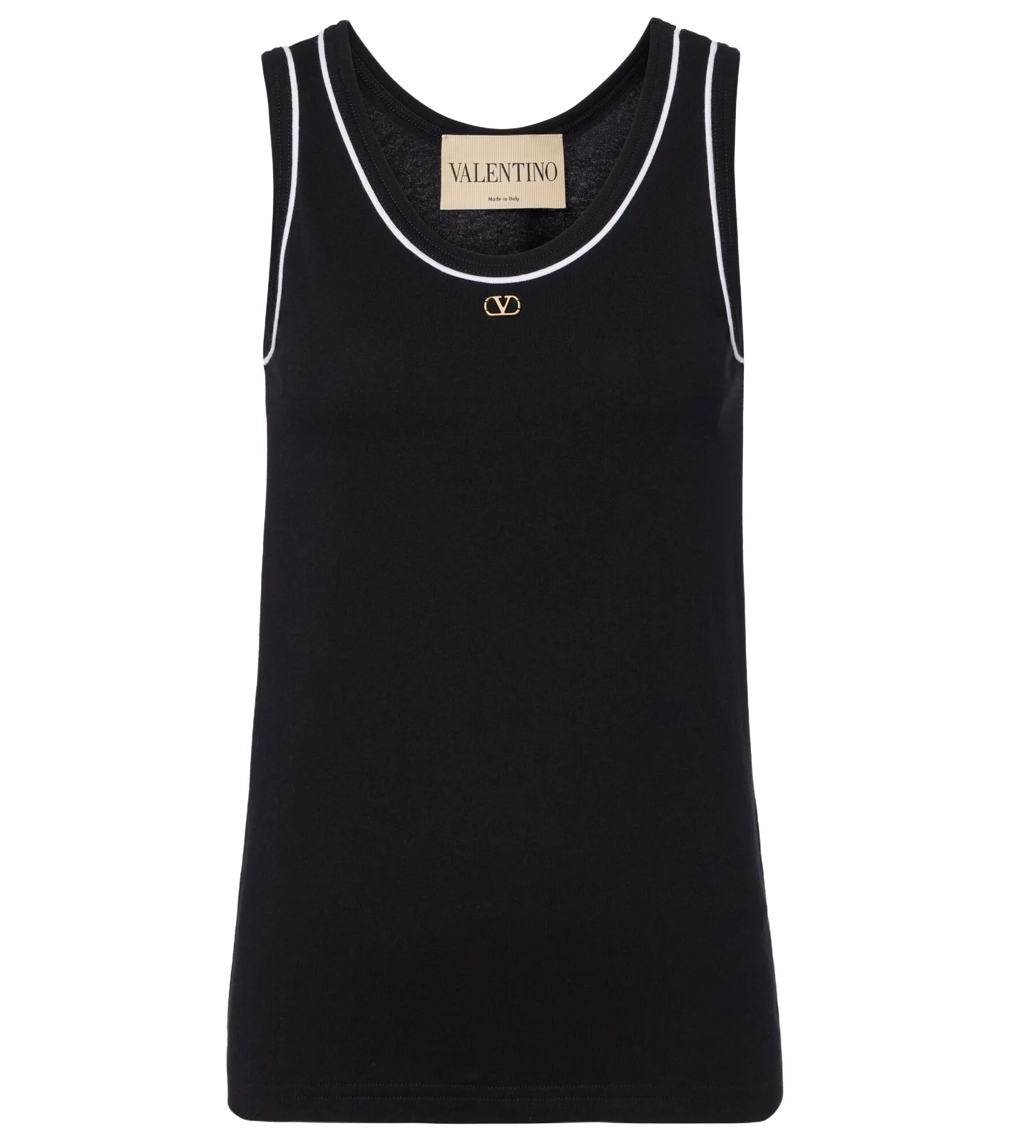 VLogo cotton jersey tank top