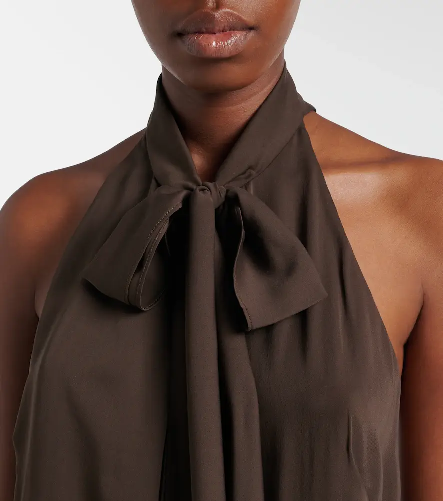 Tom Ford Tie-neck silk georgette top | Thumbnail 5