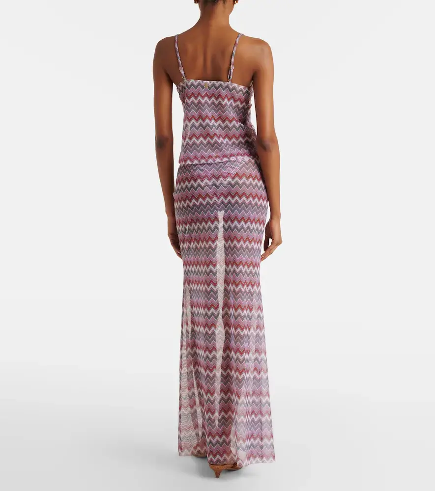 Bananhot Solay chevron maxi skirt | Thumbnail 4