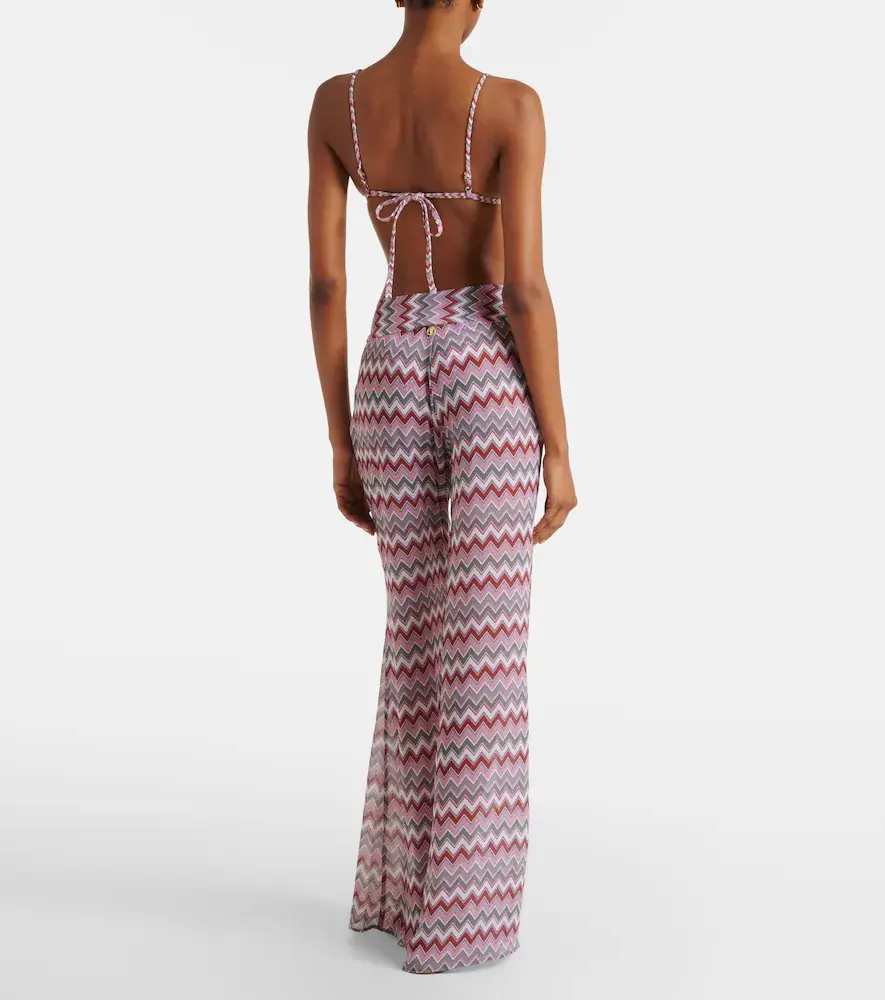 Bananhot Bowie chevron flared pants | Thumbnail 3
