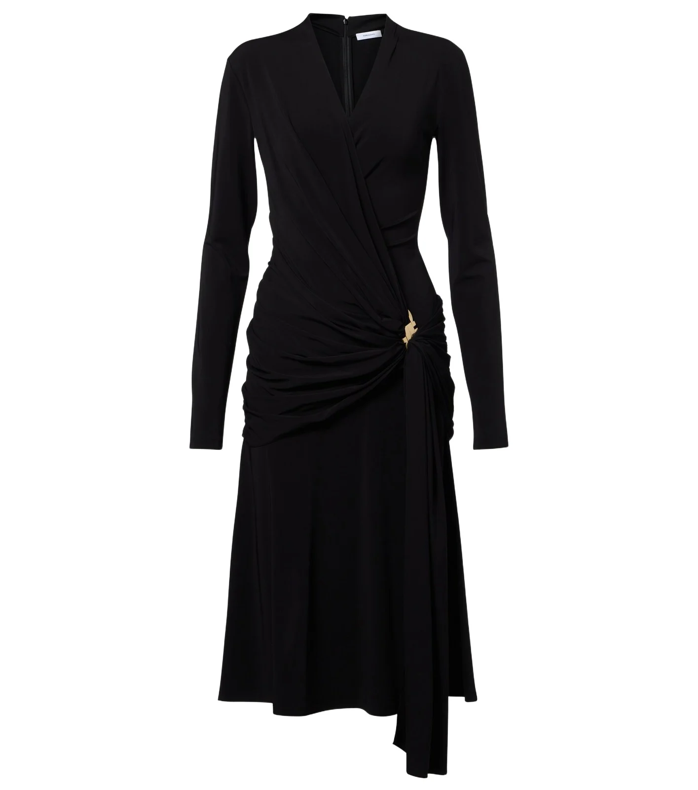 Draped jersey midi dress Draped jersey midi dress