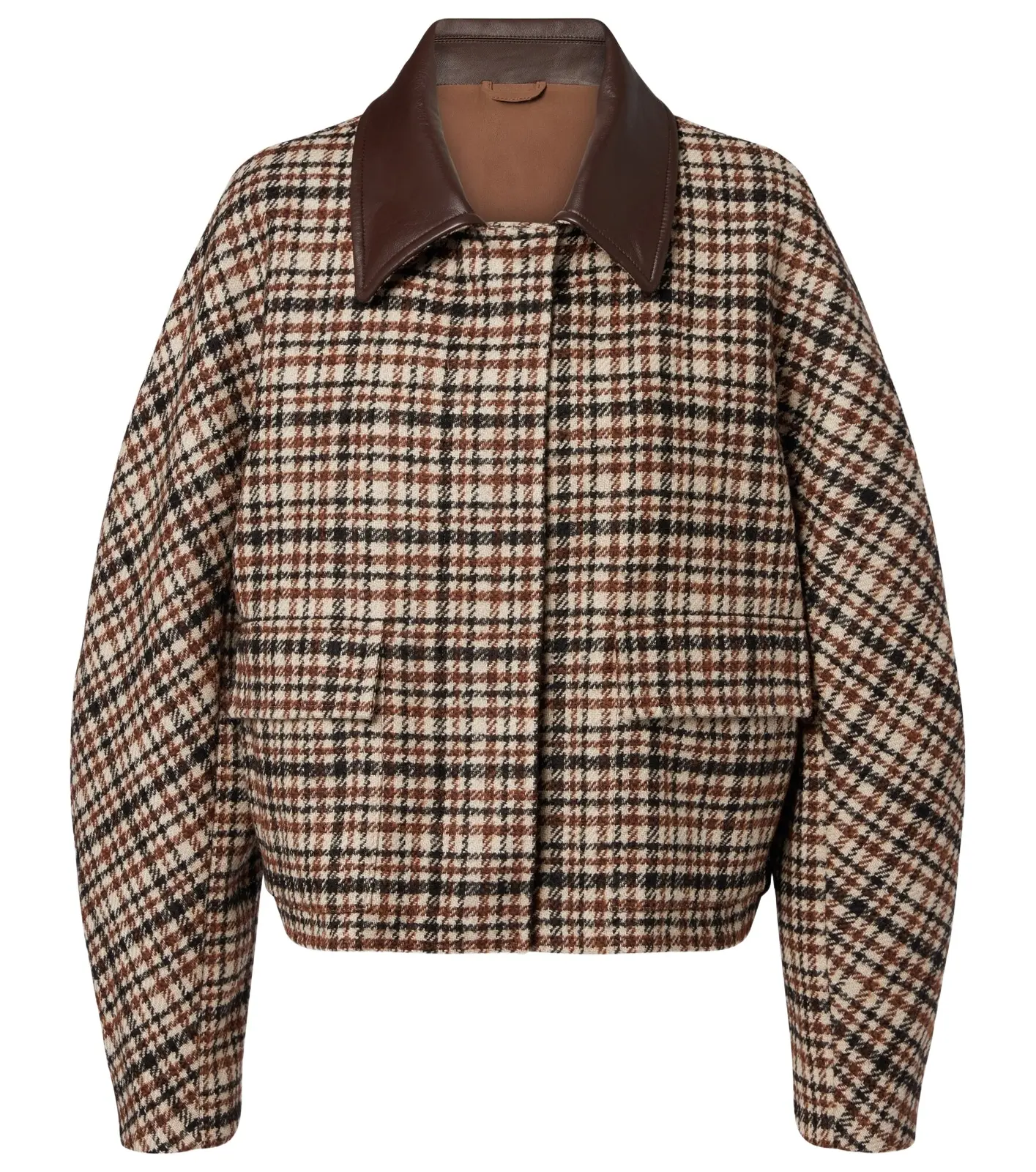 Checked wool and alpaca-blend jacket Checked wool and alpaca-blend jacket