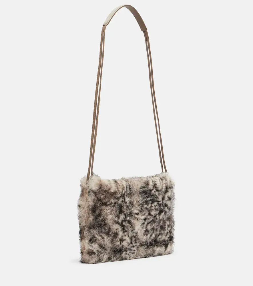 Brunello Cucinelli Mellow Small lynx-print shearling shoulder bag | Thumbnail 3 Brunello Cucinelli Mellow Small lynx-print shearling shoulder bag | Thumbnail 3
