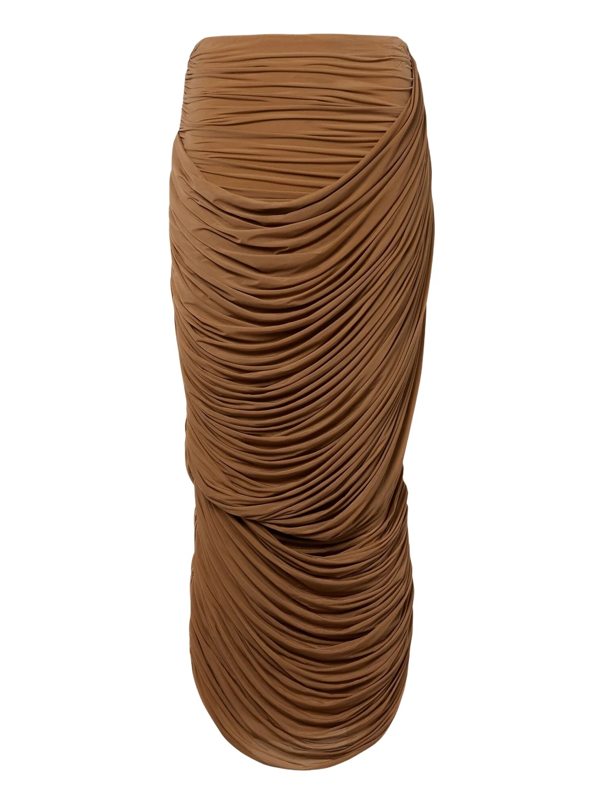 Draped ruched jersey midi skirt Draped ruched jersey midi skirt