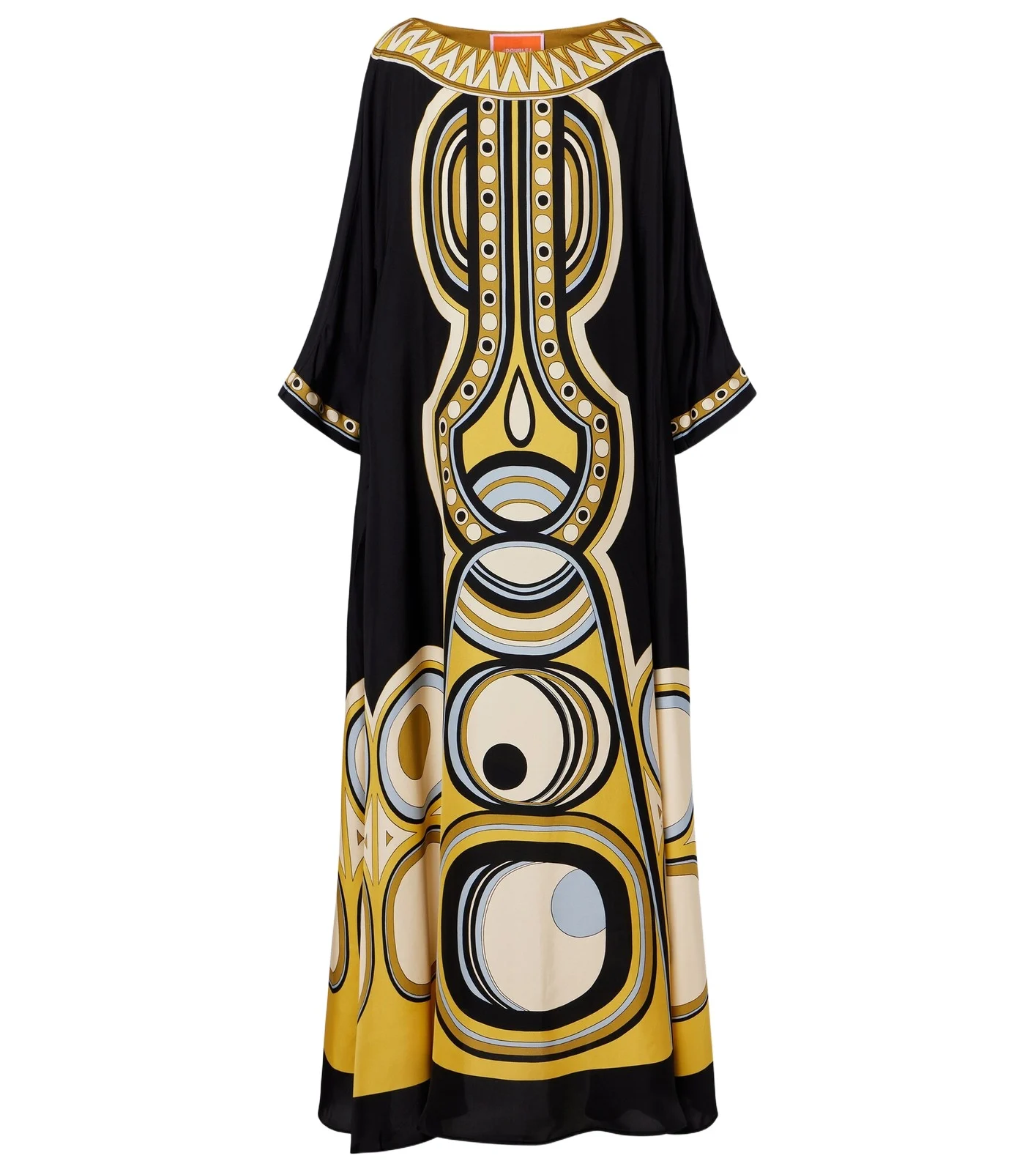 Muumuu printed silk twill maxi dress Muumuu printed silk twill maxi dress
