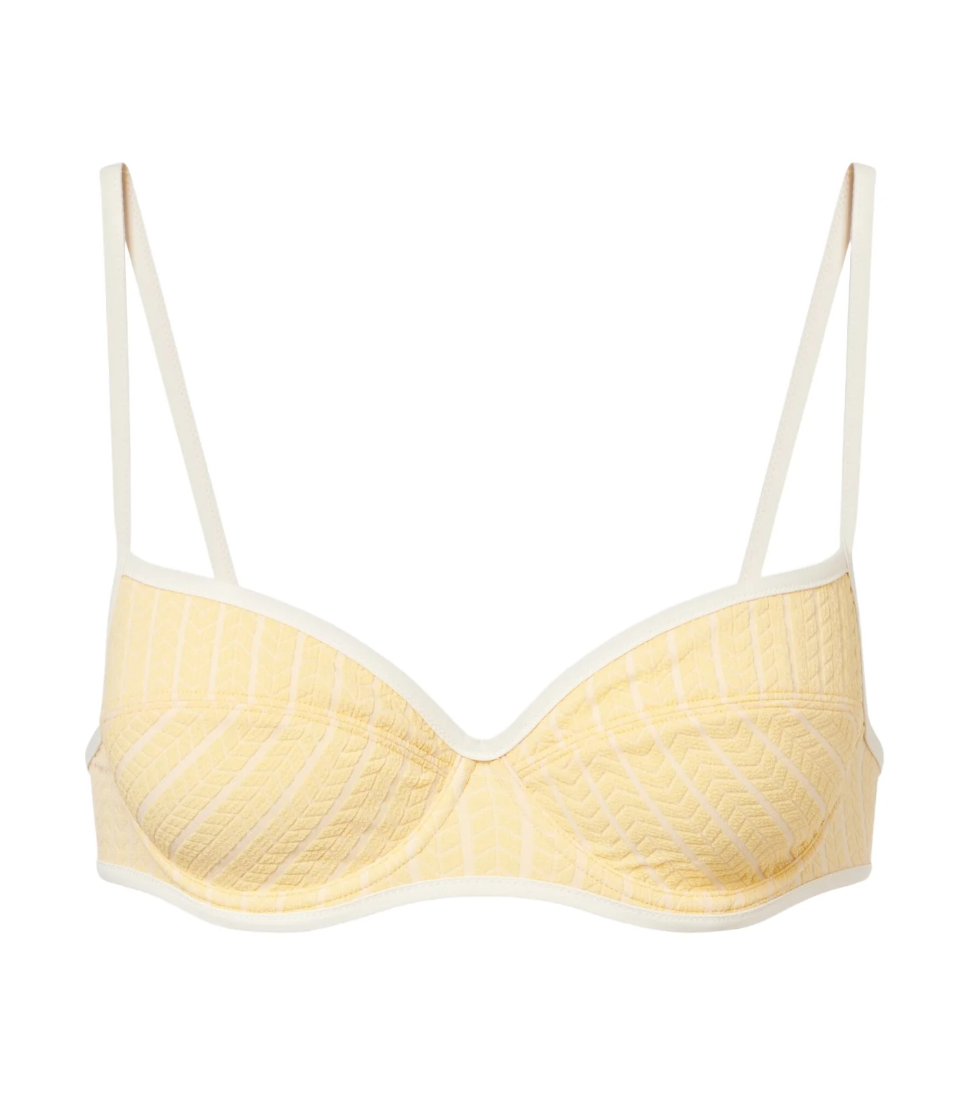 Eres Coconut striped bikini top