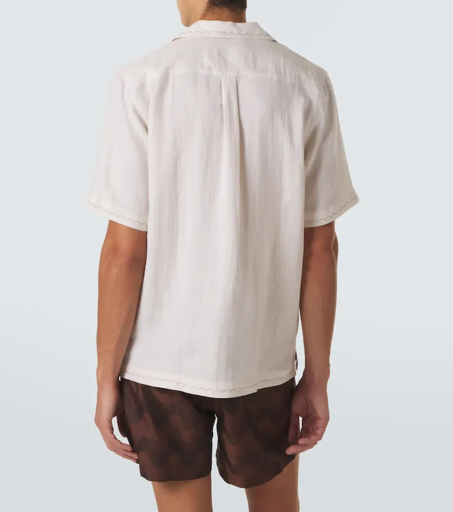 Frescobol Carioca Alvs linen embroidered shirt | Thumbnail 2 Frescobol Carioca Alvs linen embroidered shirt | Thumbnail 2