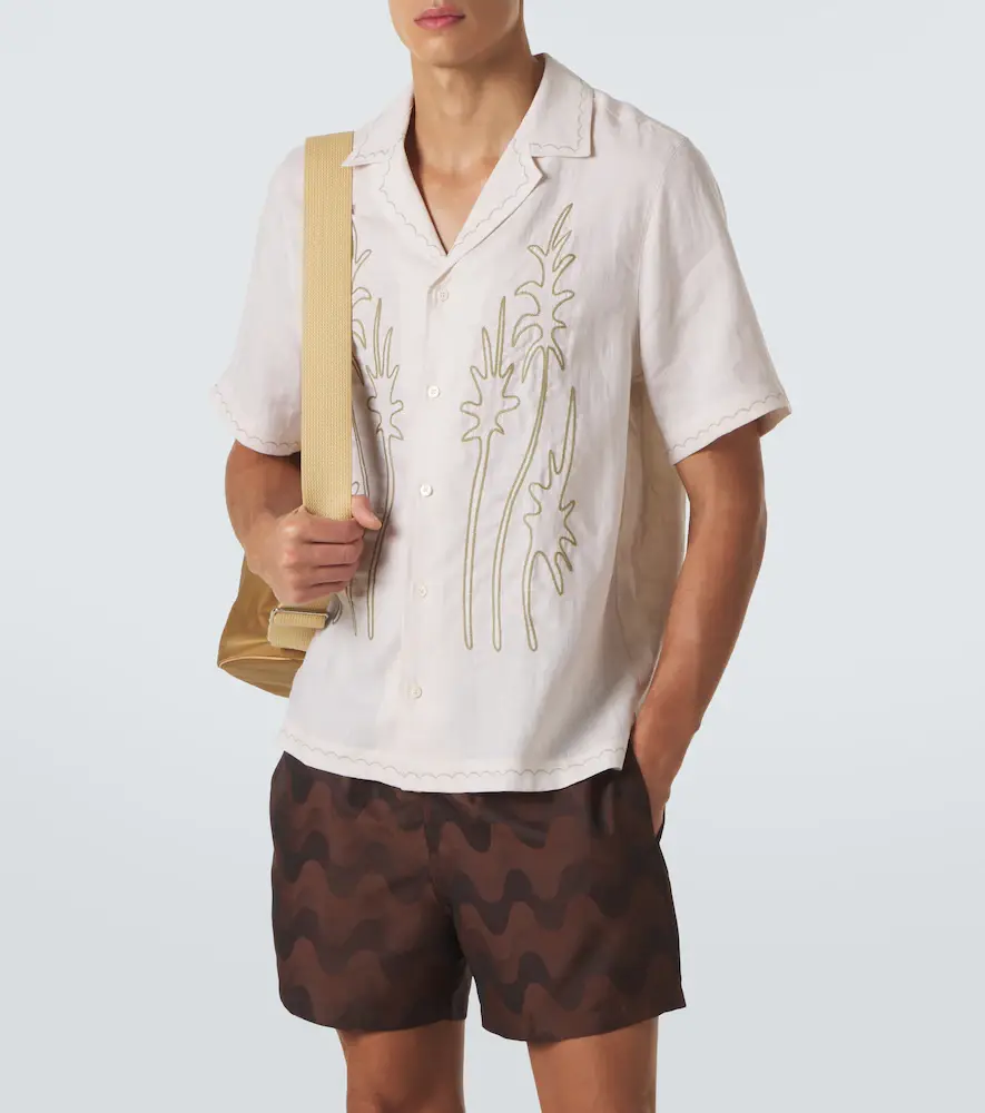 Frescobol Carioca Alvs linen embroidered shirt | Thumbnail 3 Frescobol Carioca Alvs linen embroidered shirt | Thumbnail 3