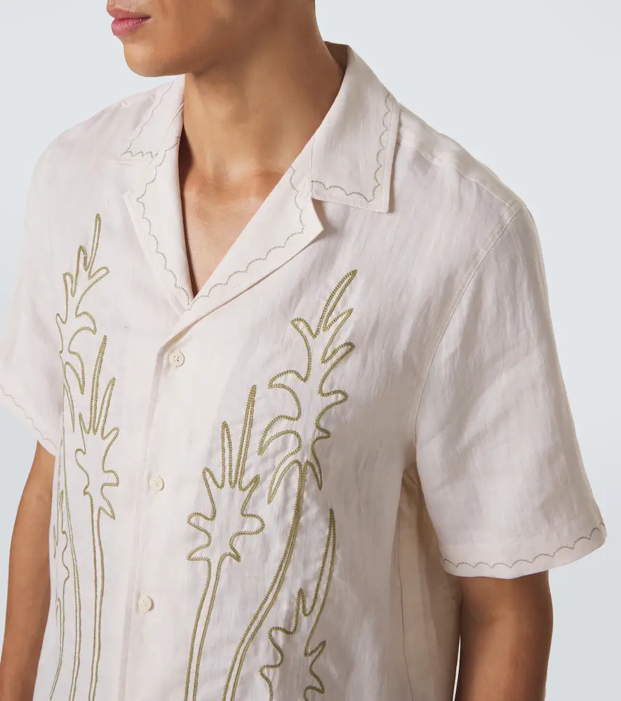 Frescobol Carioca Alvs linen embroidered shirt | Thumbnail 4 Frescobol Carioca Alvs linen embroidered shirt | Thumbnail 4