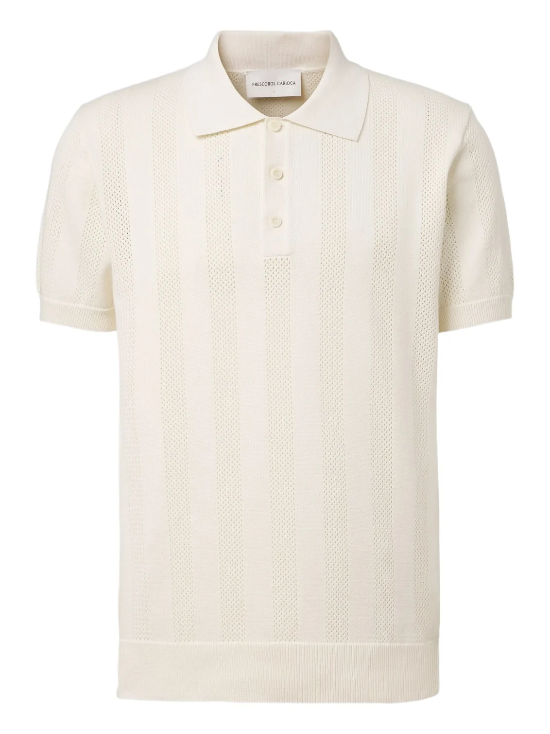 Vidal striped cotton jacquard polo shirt