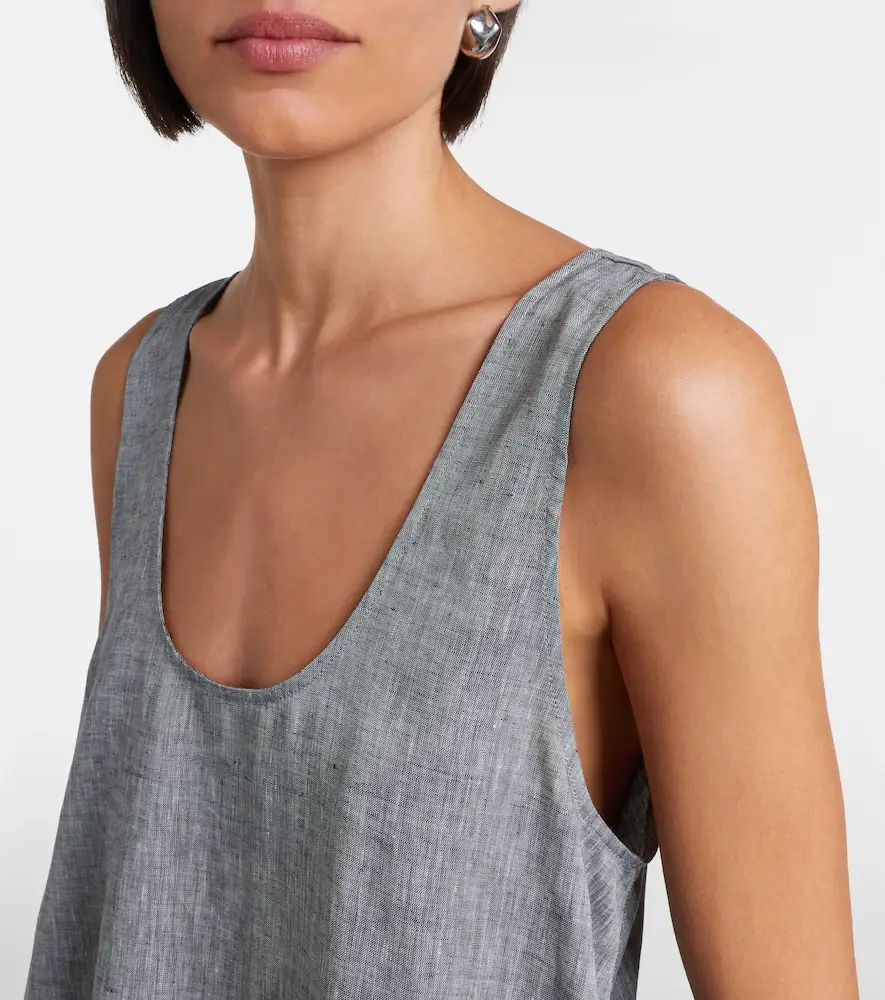 ASCENO Sicily linen minidress | Thumbnail 4