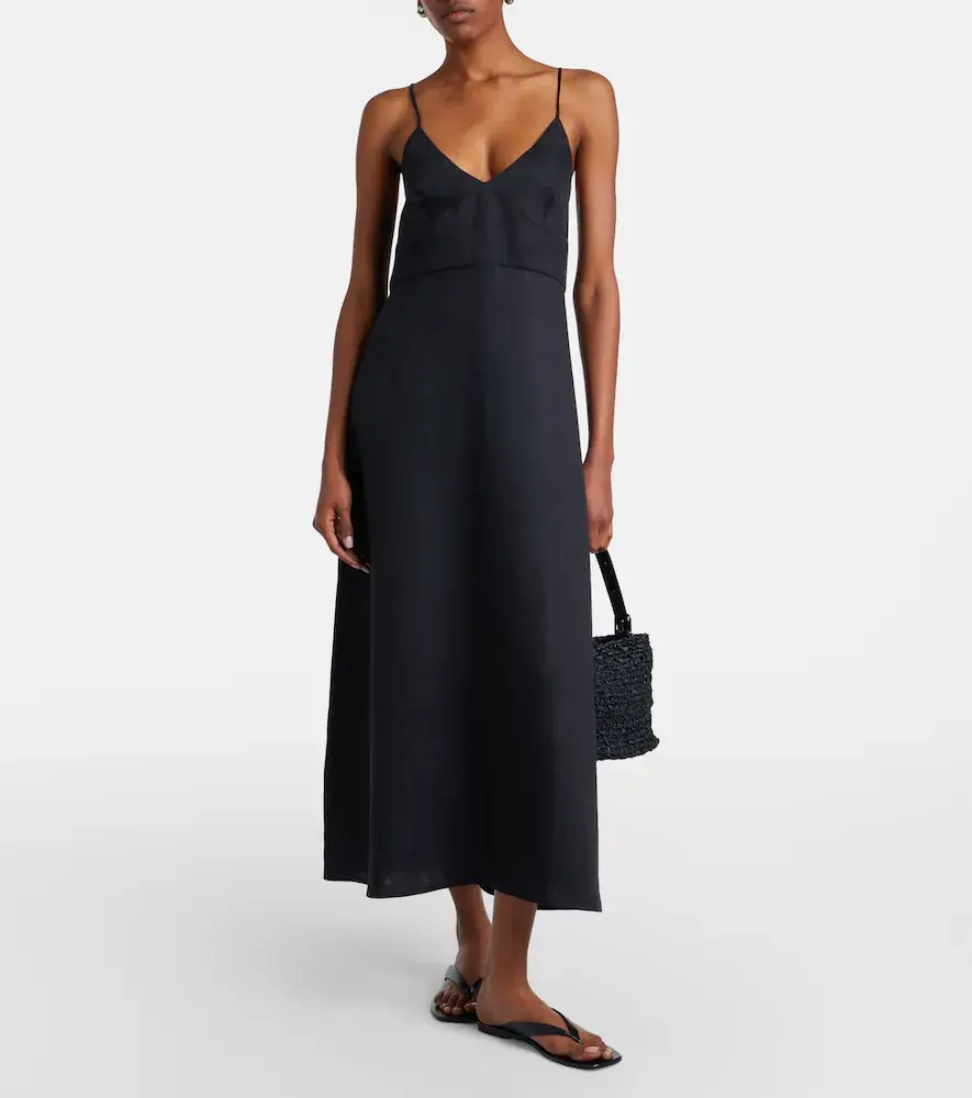 ASCENO Ida linen midi dress | Thumbnail 2