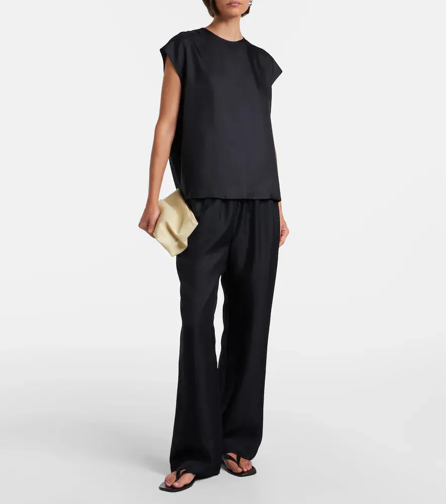 ASCENO Aurelia silk wide-leg pants | Thumbnail 5 ASCENO Aurelia silk wide-leg pants | Thumbnail 5