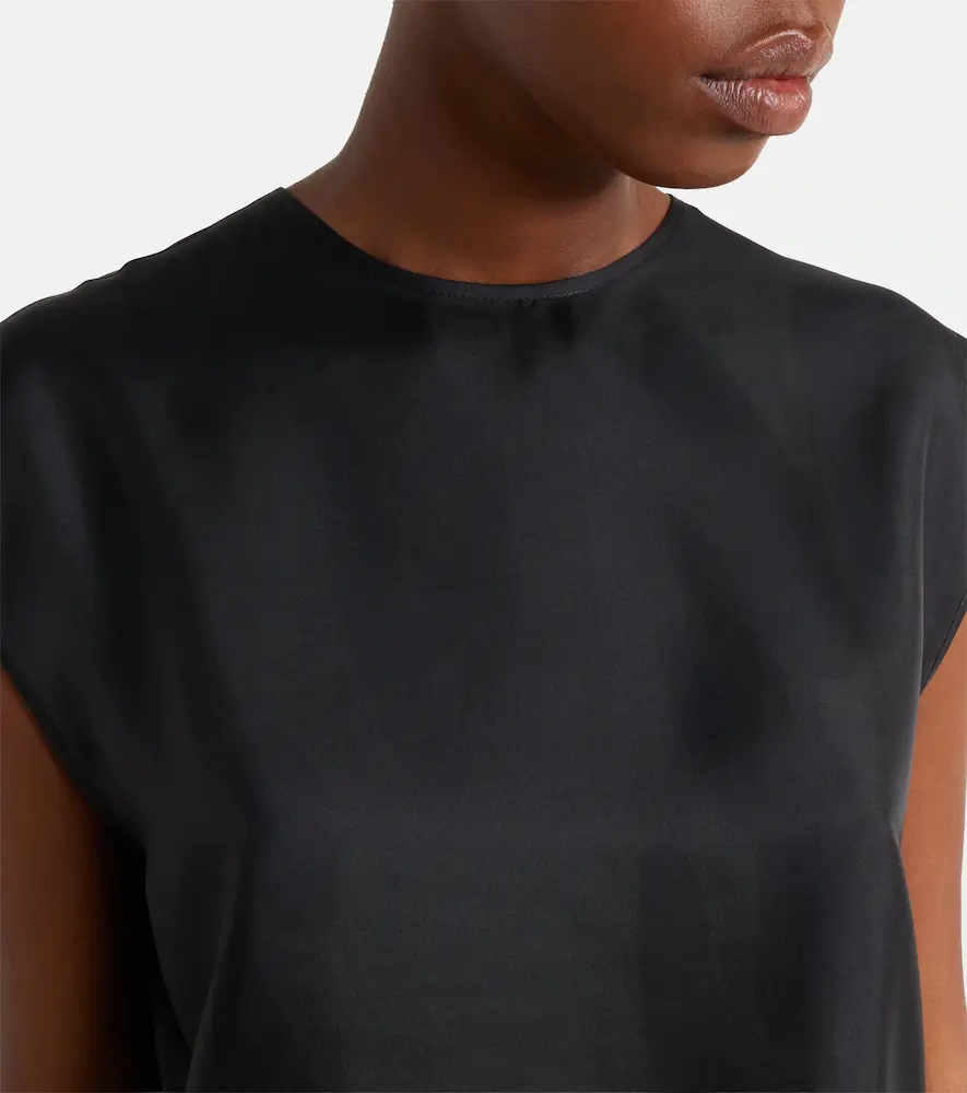 ASCENO Dasha silk twill top | Thumbnail 4