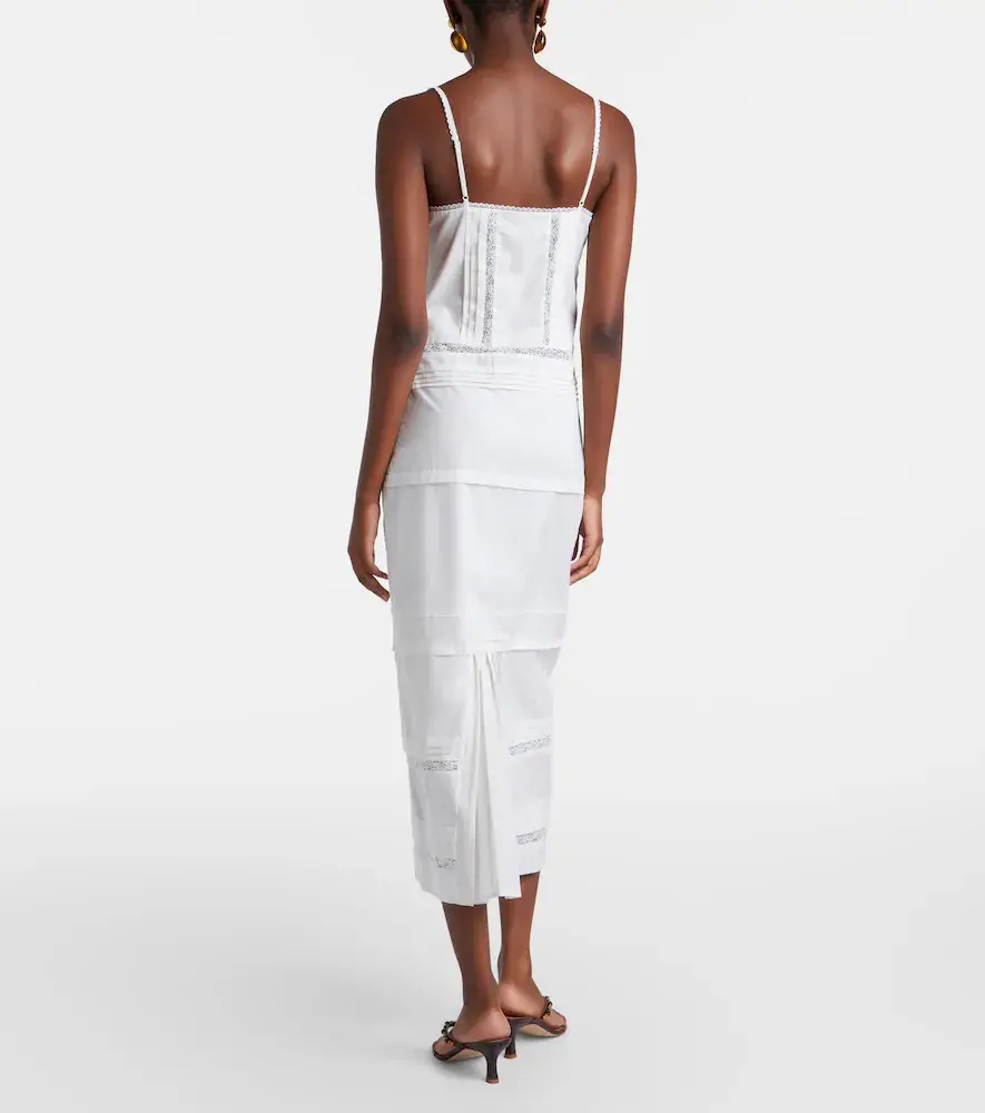 Staud Corinna embroidered cotton voile midi dress | Thumbnail 2