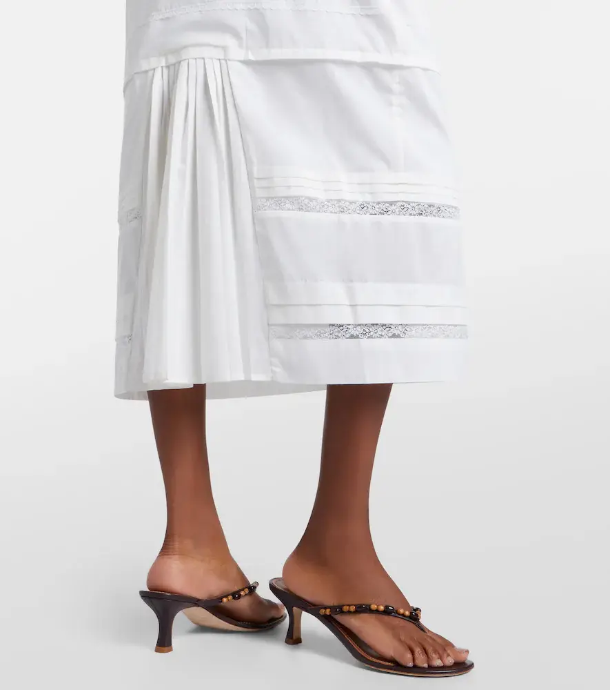 Staud Corinna embroidered cotton voile midi dress | Thumbnail 5