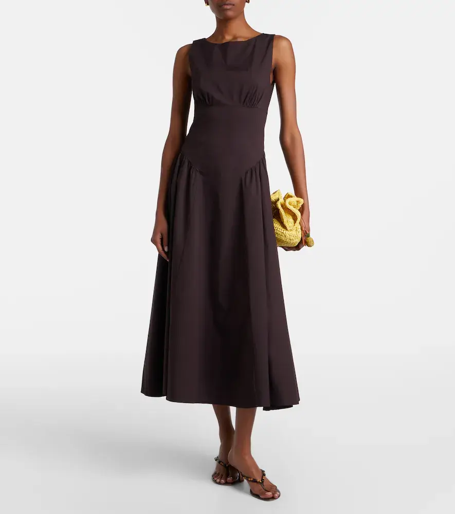 Staud Gwen cotton poplin midi dress | Thumbnail 2
