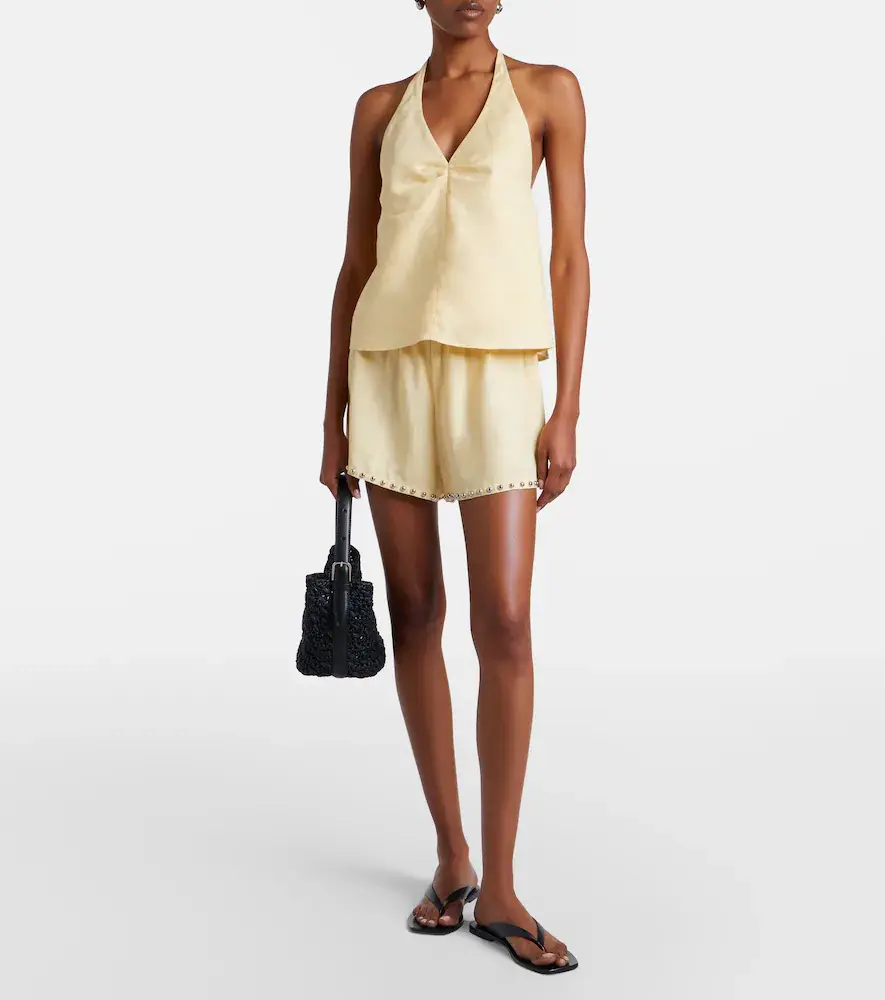 Staud Paddle embellished linen shorts | Thumbnail 4 Staud Paddle embellished linen shorts | Thumbnail 4