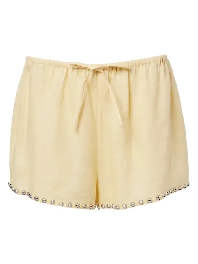 Paddle embellished linen shorts Paddle embellished linen shorts