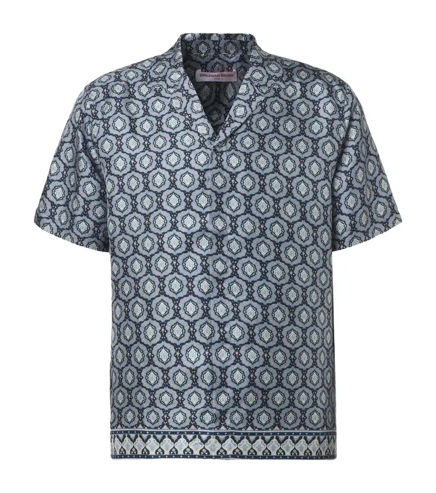 Orlebar Brown Maitan printed silk shirt | Image 1 Orlebar Brown Maitan printed silk shirt | Image 1
