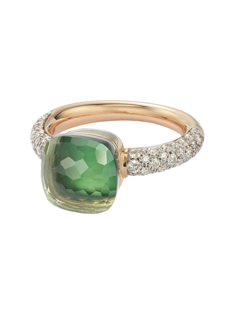 Nudo Classic 18kt white and rose gold ring with gemstones