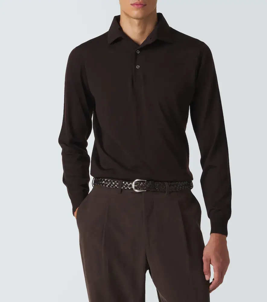 Lardini Virgin wool polo sweater | Thumbnail 2