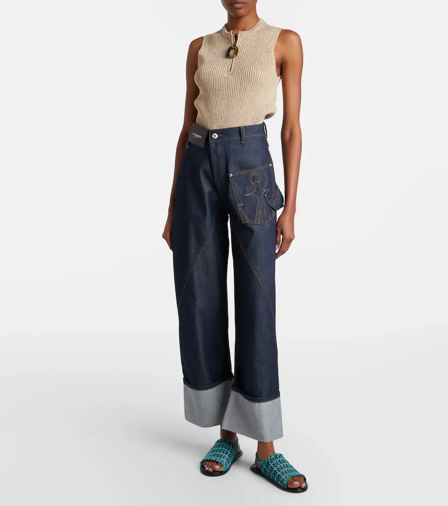 JW Anderson Twisted embroidered straight jeans | Thumbnail 2 JW Anderson Twisted embroidered straight jeans | Thumbnail 2