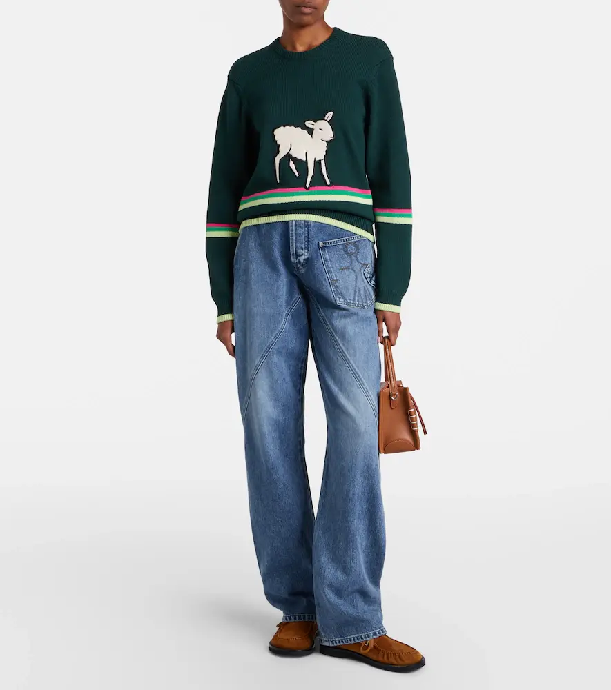 JW Anderson Embroidered cotton sweater | Thumbnail 4 JW Anderson Embroidered cotton sweater | Thumbnail 4