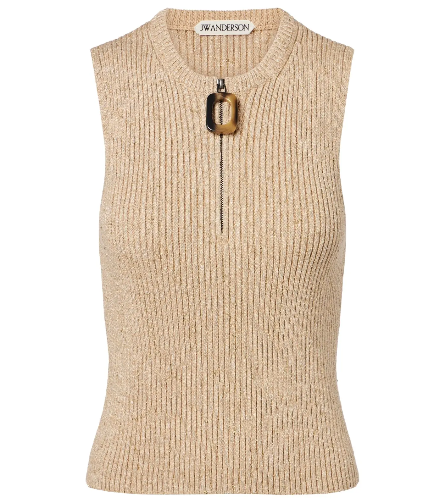 Ribbed-knit cotton-blend tank top Ribbed-knit cotton-blend tank top