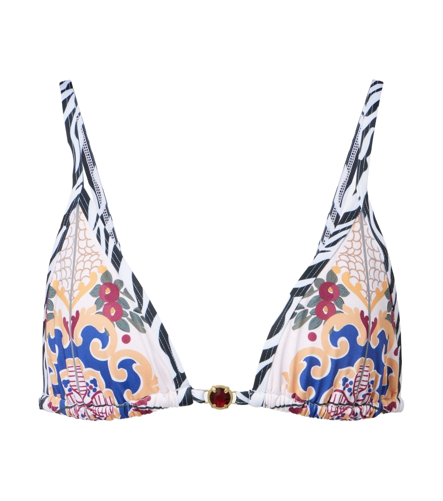 Pracy embellished printed bikini top Pracy embellished printed bikini top
