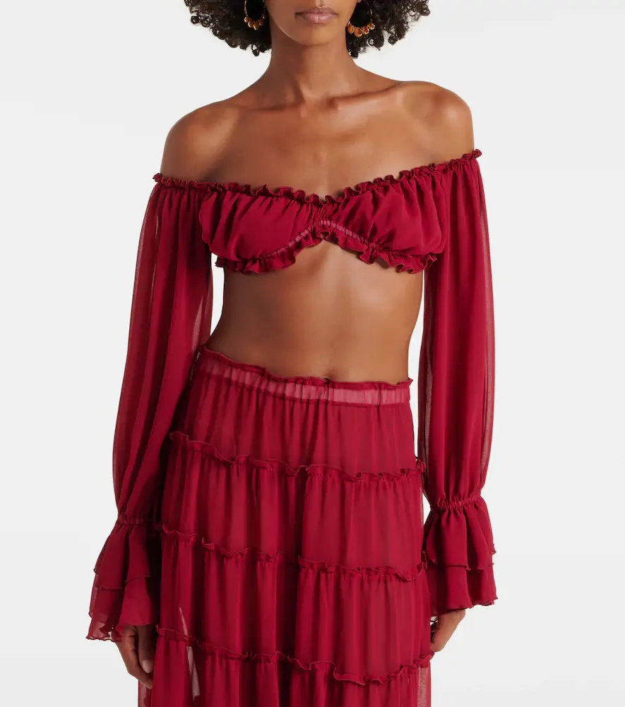 Bananhot Elma off-shoulder crop top | Thumbnail 6