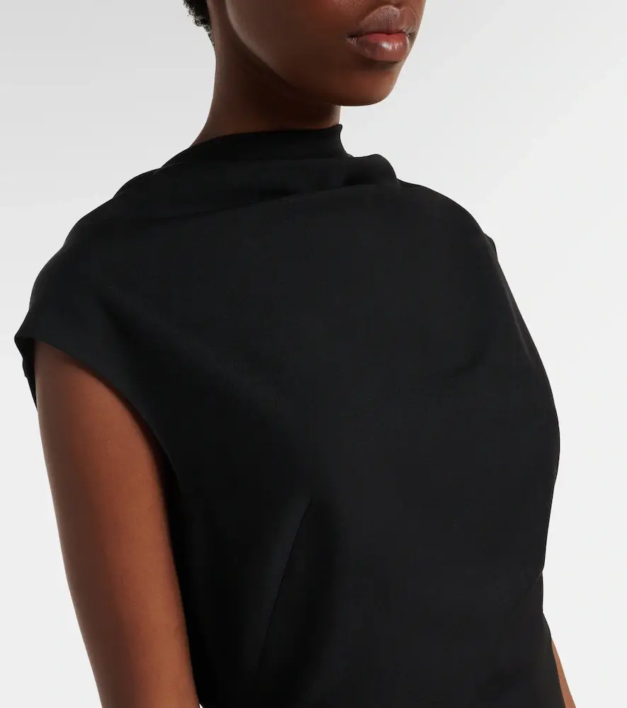 Brunello Cucinelli Monili draped wool-blend gown | Thumbnail 4
