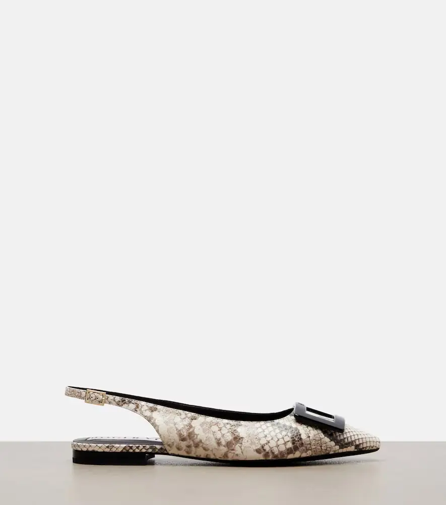 Roger Vivier Gommettine leather slingback flats | Thumbnail 3 Roger Vivier Gommettine leather slingback flats | Thumbnail 3