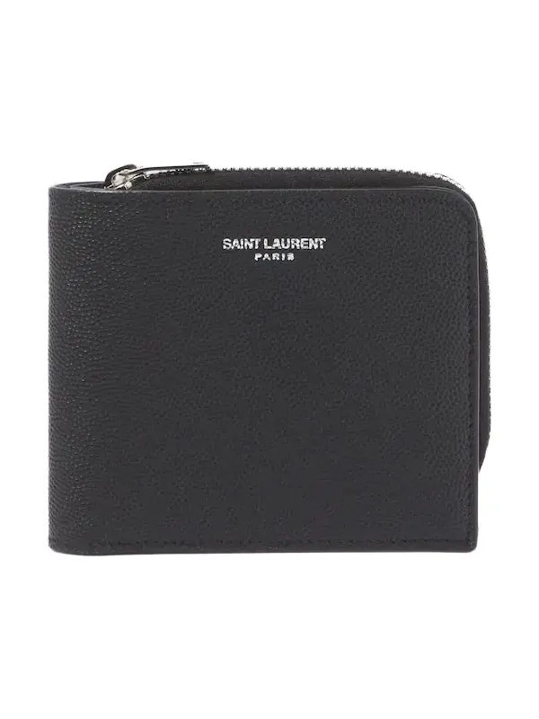 Saint Laurent East/West leather wallet