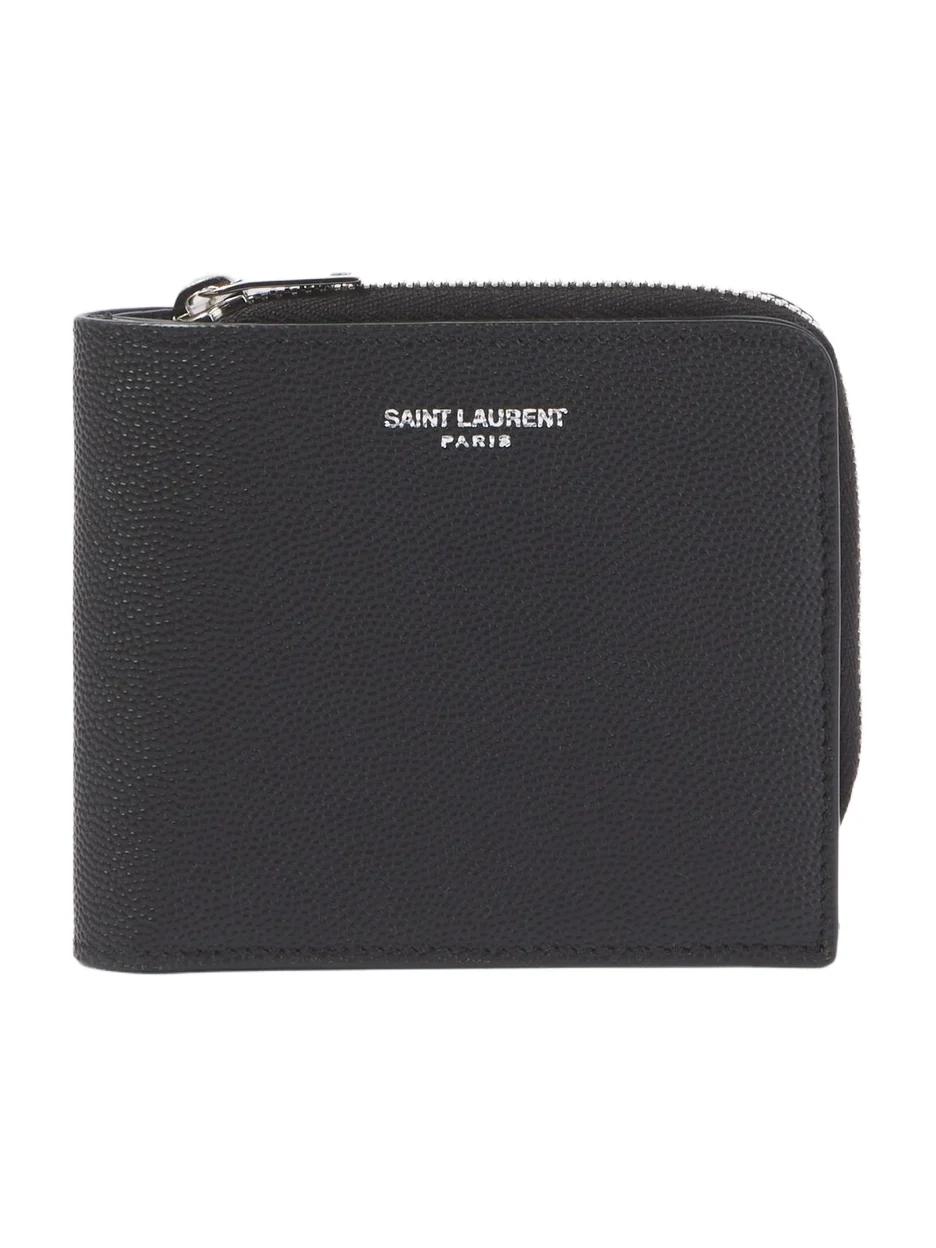 Saint Laurent East/West leather wallet