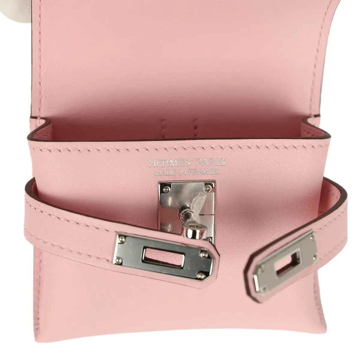 HERMÈS Hermes Kelly Festival Bag Charm Rose Sakura Swift Palladium Hardware | Thumbnail 7 HERMÈS Hermes Kelly Festival Bag Charm Rose Sakura Swift Palladium Hardware | Thumbnail 7