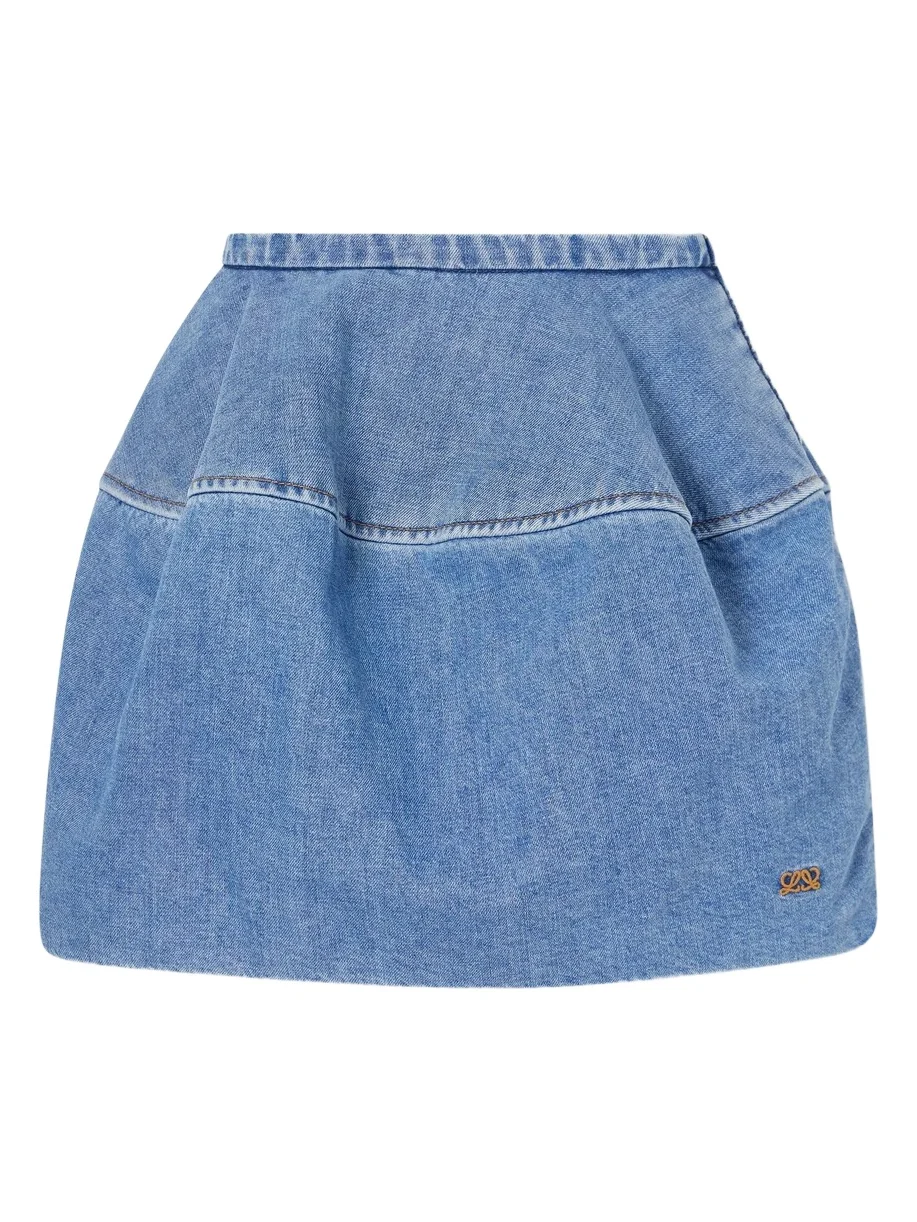 Loewe Paneled Denim Mini Skirt