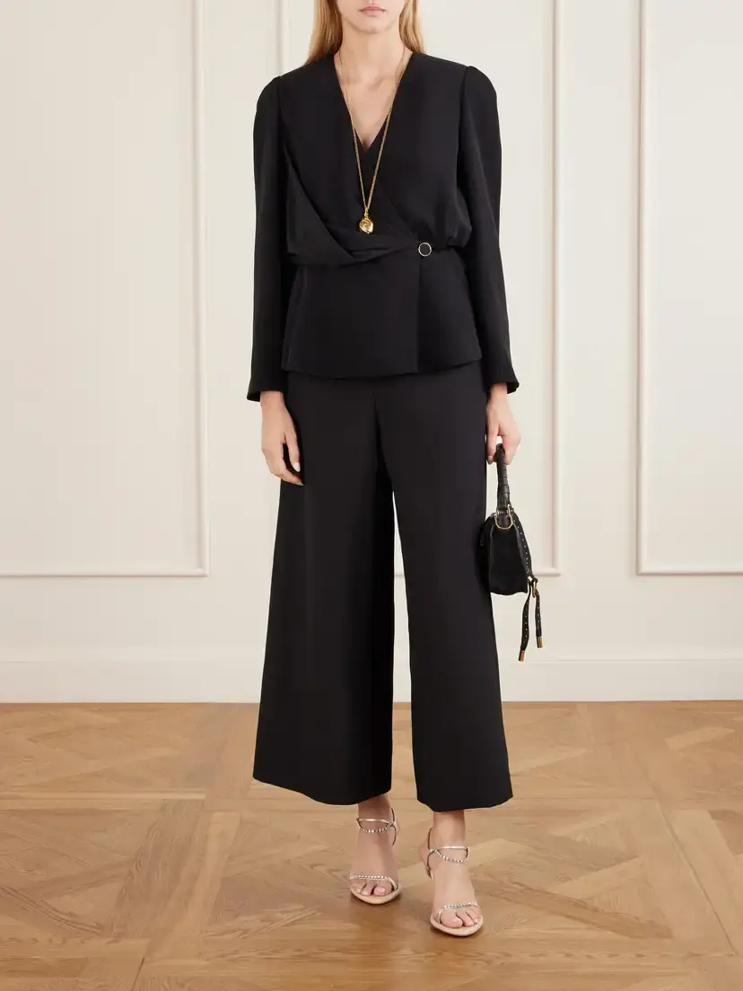 Chloé Gathered Faille Blouse | Thumbnail 2 Chloé Gathered Faille Blouse | Thumbnail 2