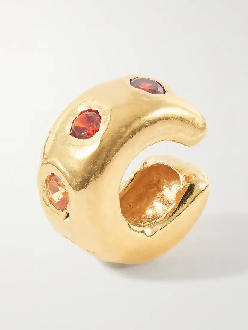 Simuero Sol Gold-plated Cubic Zirconia, Sapphire Ear Cuff | Thumbnail 4 Simuero Sol Gold-plated Cubic Zirconia, Sapphire Ear Cuff | Thumbnail 4