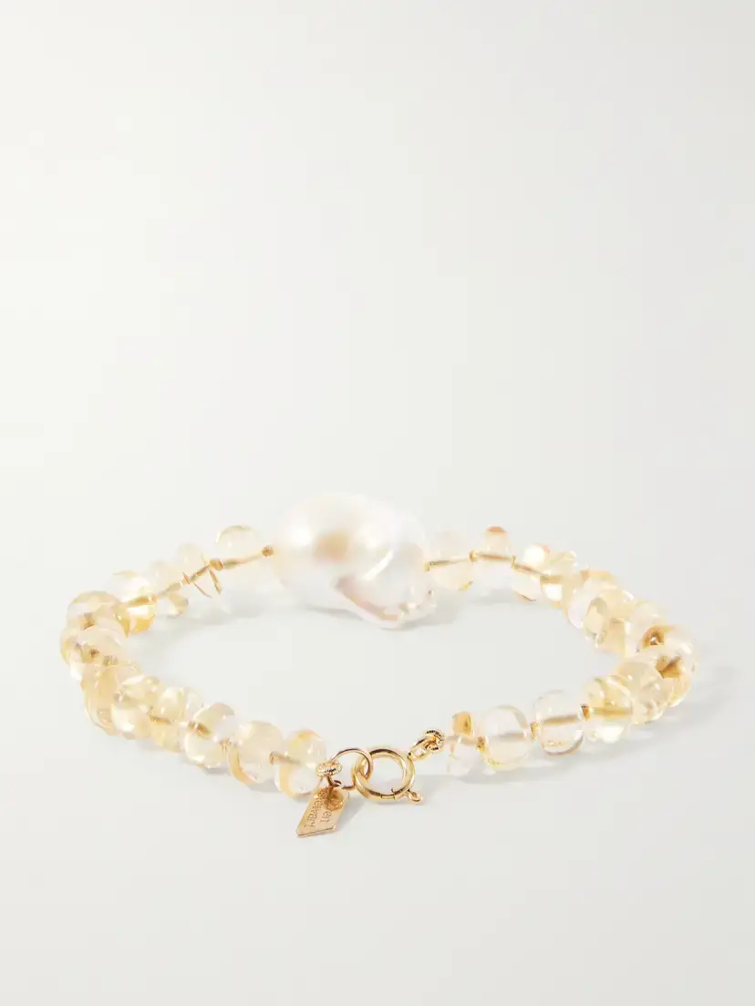 Loren Stewart Sunsalt Baroque 14-karat Gold, Citrine And Pearl Beaded Bracelet | Thumbnail 3 Loren Stewart Sunsalt Baroque 14-karat Gold, Citrine And Pearl Beaded Bracelet | Thumbnail 3