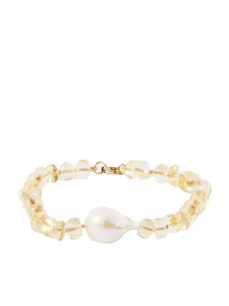 Loren Stewart Sunsalt Baroque 14-karat Gold, Citrine And Pearl Beaded Bracelet | Image 1 Loren Stewart Sunsalt Baroque 14-karat Gold, Citrine And Pearl Beaded Bracelet | Image 1