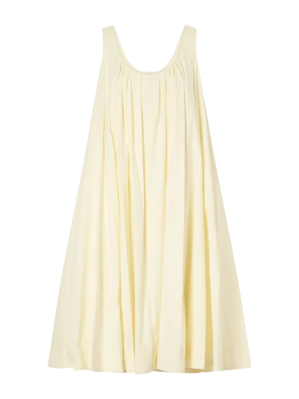 The Lennox Pleated Stretch-cotton Poplin Midi Dress The Lennox Pleated Stretch-cotton Poplin Midi Dress