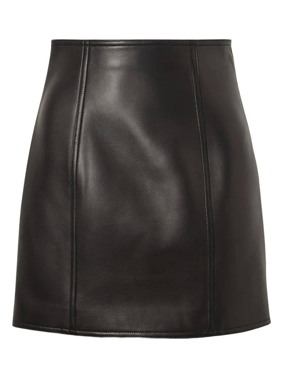 Paneled Leather Mini Skirt Paneled Leather Mini Skirt