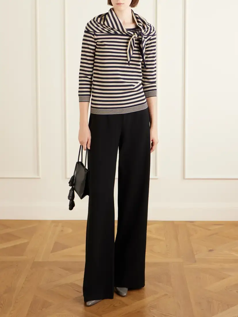 Max Mara Alaggio Crepe Wide-leg Pants | Thumbnail 2 Max Mara Alaggio Crepe Wide-leg Pants | Thumbnail 2