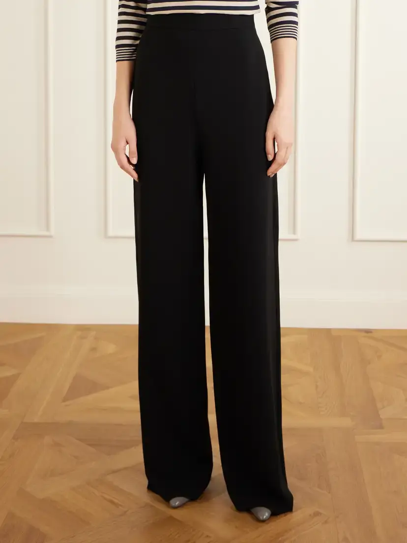 Max Mara Alaggio Crepe Wide-leg Pants | Thumbnail 3 Max Mara Alaggio Crepe Wide-leg Pants | Thumbnail 3