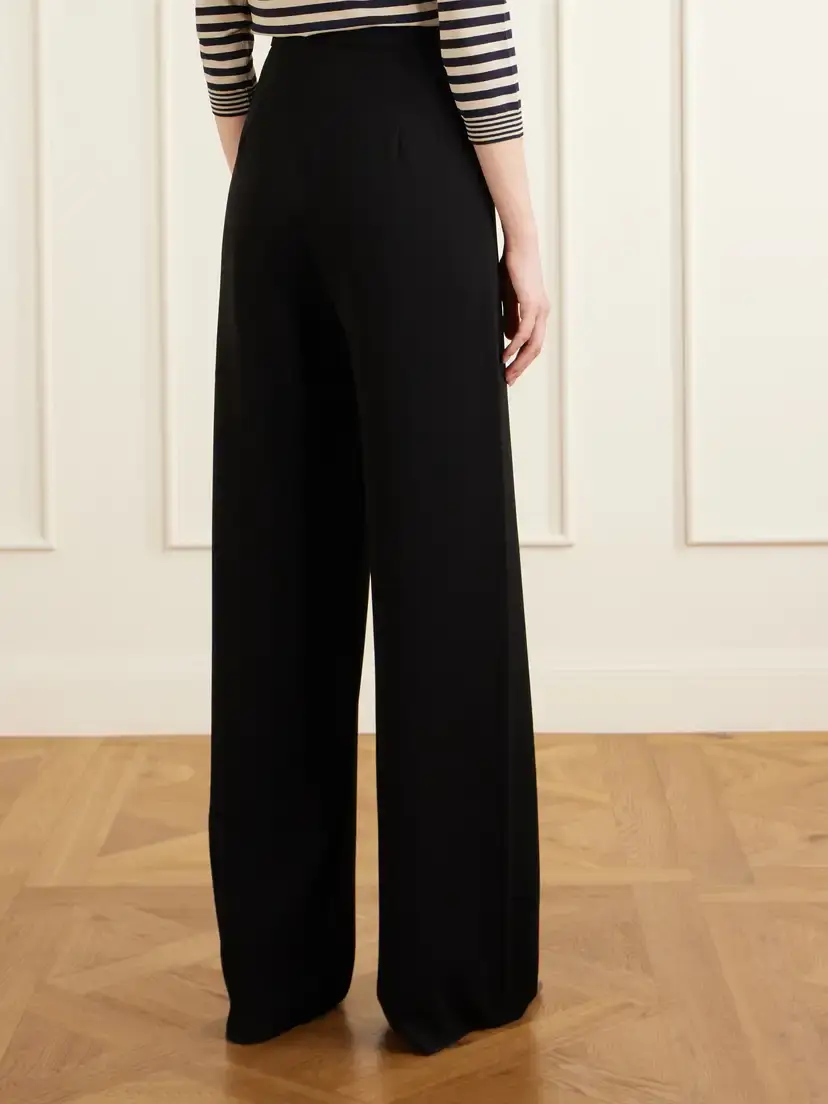 Max Mara Alaggio Crepe Wide-leg Pants | Thumbnail 4 Max Mara Alaggio Crepe Wide-leg Pants | Thumbnail 4