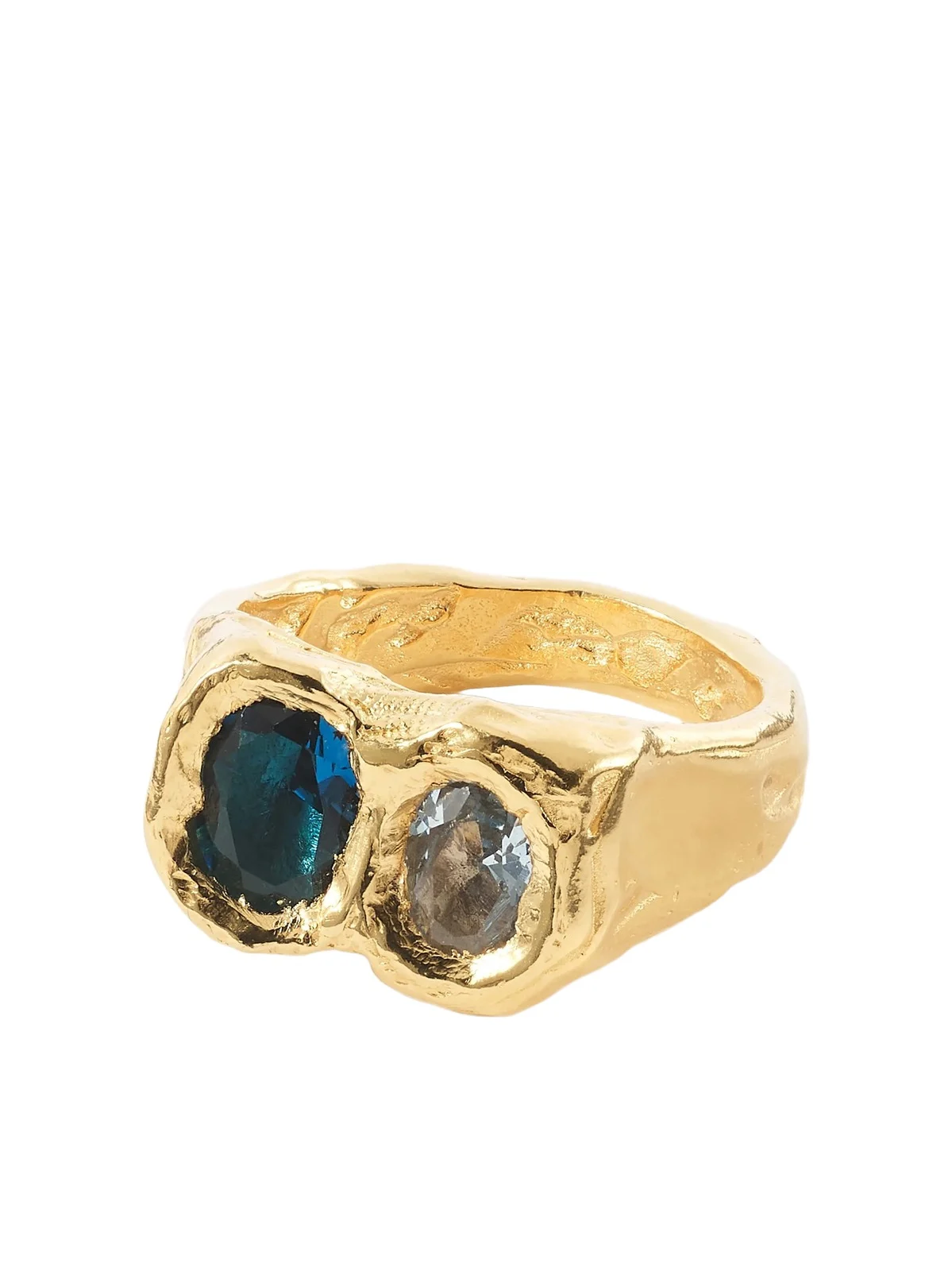 Buzo Gold-plated Sterling Silver Topaz And Cubic Zirconia Ring Buzo Gold-plated Sterling Silver Topaz And Cubic Zirconia Ring