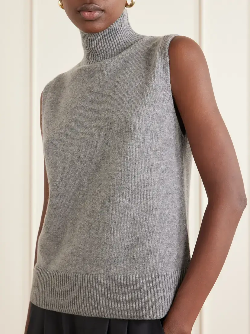 Brandon Maxwell The Bruno Wool And Cashmere-blend Turtleneck Tank | Thumbnail 3 Brandon Maxwell The Bruno Wool And Cashmere-blend Turtleneck Tank | Thumbnail 3